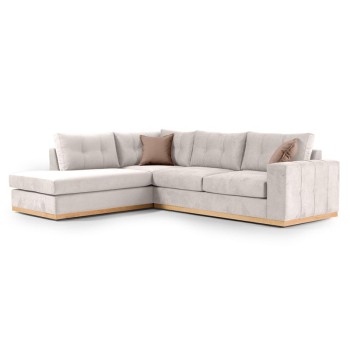 Γωνιακός καναπές δεξιά γωνία Art Maison Australia - Cream Mocca (280x225x90εκ)