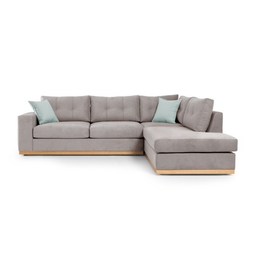 Γωνιακός καναπές αριστερή γωνία Art Maison Australia - Light Gray Ciel (280x225x90εκ)