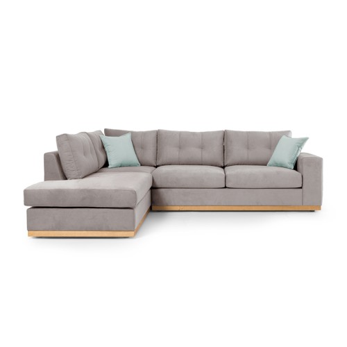 Γωνιακός καναπές δεξιά γωνία Art Maison Australia - Light Gray Ciel (280x225x90εκ)
