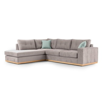 Γωνιακός καναπές δεξιά γωνία Art Maison Australia - Light Gray Ciel (280x225x90εκ)