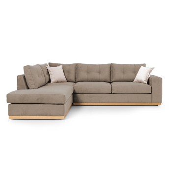 Γωνιακός καναπές δεξιά γωνία Art Maison Australia - Cream Mocca (280x225x90εκ)