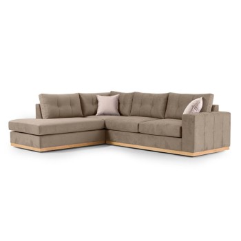 Γωνιακός καναπές δεξιά γωνία Art Maison Australia - Cream Mocca (280x225x90εκ)