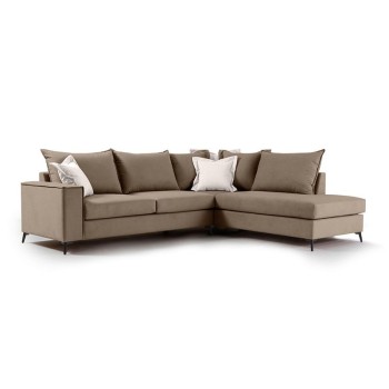 Γωνιακός καναπές αριστερή γωνία Art Maison Asia - Mocca Cream (290x235x90εκ)