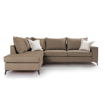Γωνιακός καναπές δεξιά γωνία Art Maison Asia - Mocca Cream (290x235x90εκ)