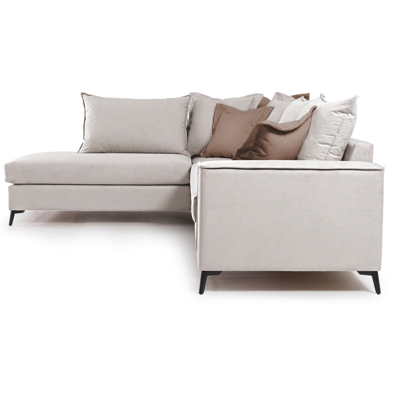 Γωνιακός καναπές δεξιά γωνία Art Maison Asia - Cream Mocca (290x235x90εκ)