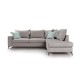 Γωνιακός καναπές αριστερή γωνία Art Maison Asia - Light Gray Ciel (290x235x90εκ)