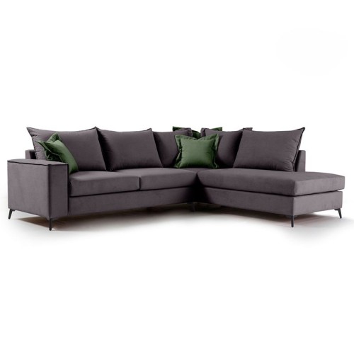Γωνιακός καναπές αριστερή γωνία Art Maison Asia - Charcoal Cypress (290x235x90εκ)
