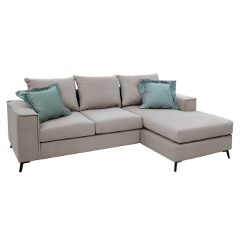 Γωνιακός καναπές αναστρέψιμη γωνία Art Maison Armenia - Light Gray Ciel (240x165x95εκ)