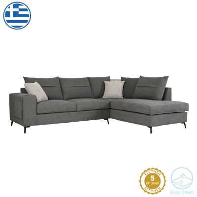 Γωνιακός καναπές αριστερή γωνία Art Maison Marlin ποντικί ύφασμα με μαξιλάρια σε απόχρωση ανοιχτό γκρι 275x215x93εκ Γωνιακός καναπές αριστερή γωνία Art Maison Marlin ποντικί ύφασμα με μαξιλάρια σε απόχρωση ανοιχτό γκρι 275x215x93εκ