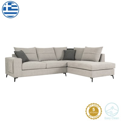 Γωνιακός καναπές αριστερά γωνία Art Maison Marlin ανοιχτό γκρι ύφασμα με μαξιλάρια σε ποντικί απόχρωση 275x215x93εκ Γωνιακός καναπές αριστερά γωνία Art Maison Marlin ανοιχτό γκρι ύφασμα με μαξιλάρια σε ποντικί απόχρωση 275x215x93εκ