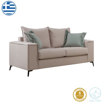 Καναπές Art Maison Louie 2θέσιος κρεμ ύφασμα με μαξιλάρια σε μέντα απόχρωση 173x93x100εκ