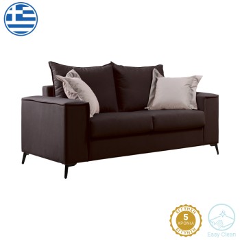 Καναπές Art Maison Louie  2θέσιος ανθρακί ύφασμα με μαξιλάρια σε μπεζ απόχρωση 173x93x100εκ
