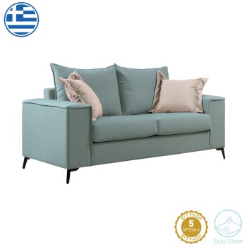Καναπές Art Maison Louie  2θέσιος μέντα ύφασμα με μαξιλάρια σε κρεμ απόχρωση 173x93x100εκ
