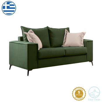 Καναπές Art Maison Louie  2θέσιος κυπαρισσί ύφασμα με μαξιλάρια σε κρεμ απόχρωση 173x93x100εκ