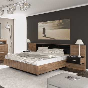 Κρεβάτι Art Maison Umbria - Black Walnut (Για στρώμα 160x200εκ.)