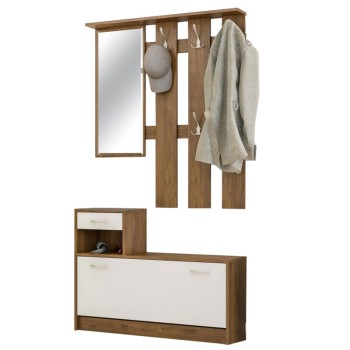 Έπιπλο εισόδου Art Maison Vacaville - Walnut White (100x27,5x187εκ.)