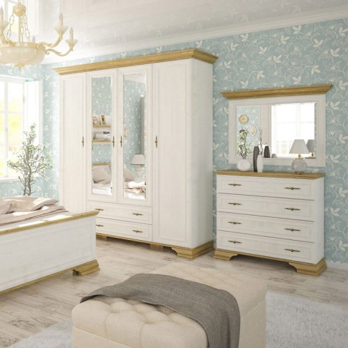 Συρταριέρα Art Maison Όσολα - White Golden Oak (93,5x39x88,5εκ)