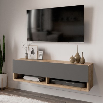 Έπιπλο τηλεόρασης επιτοίχιο Art Maison Yucaipa - Carcoal Natural (100x31,5x29εκ) Έπιπλο τηλεόρασης επιτοίχιο Art Maison Yucaipa - Carcoal Natural (100x31,5x29εκ)