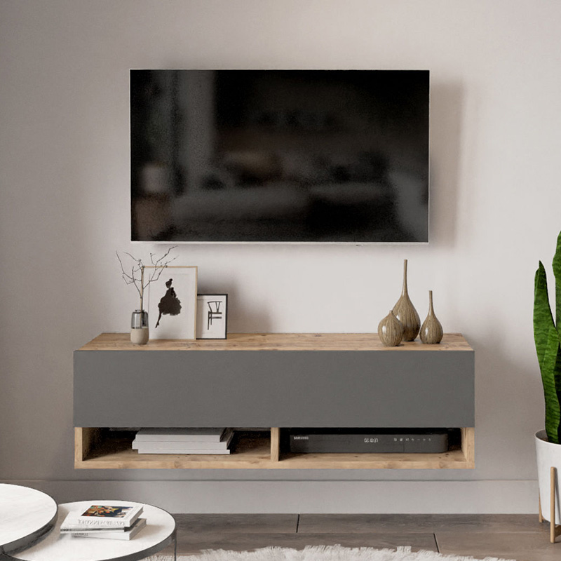 Έπιπλο τηλεόρασης επιτοίχιο Art Maison Yucaipa - Carcoal Natural (100x31,5x29εκ) Έπιπλο τηλεόρασης επιτοίχιο Art Maison Yucaipa - Carcoal Natural (100x31,5x29εκ)