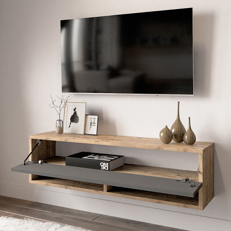 Έπιπλο τηλεόρασης επιτοίχιο Art Maison Yucaipa - Carcoal Natural (100x31,5x29εκ) Έπιπλο τηλεόρασης επιτοίχιο Art Maison Yucaipa - Carcoal Natural (100x31,5x29εκ)