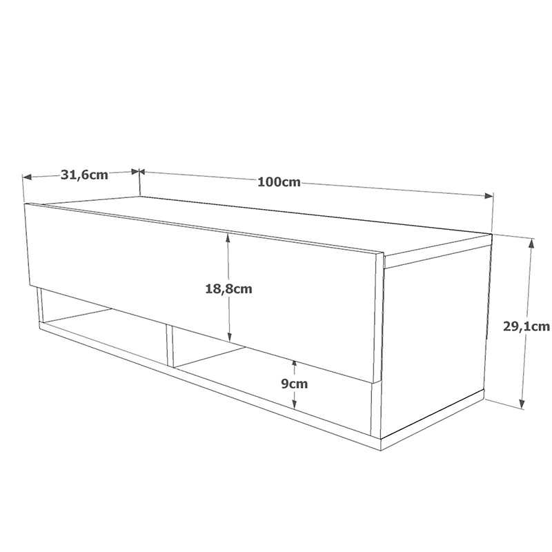 Έπιπλο τηλεόρασης επιτοίχιο Art Maison Yucaipa - Carcoal Natural (100x31,5x29εκ) Έπιπλο τηλεόρασης επιτοίχιο Art Maison Yucaipa - Carcoal Natural (100x31,5x29εκ)