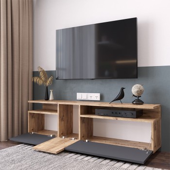 Έπιπλο τηλεόρασης Art Maison Westowood - Natural Carcoal (150x29.5x46.3εκ.)