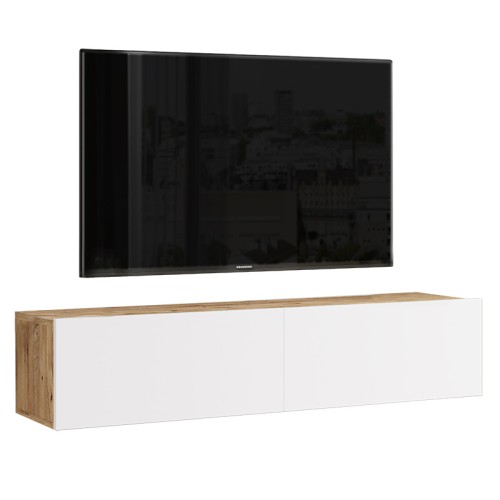 Έπιπλο τηλεόρασης επιτοίχιο Art Maison Άλμπα - Sonoma Charcoal (140x31.6x29.6εκ)