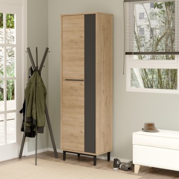 Παπουτσοθήκη 9θέσεων Art Maison Timburr σε φυσικο-ανθρακι απόχρωση 57.2x35.5x185.6εκ