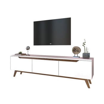 Έπιπλο τηλεόρασης Art Maison Πορντενόνε - White Walnut (180x35x48,5εκ)