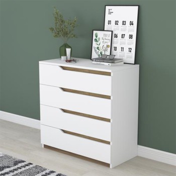 Συρταριέρα Art Maison Liguria - Walnut White (80x47x92εκ)