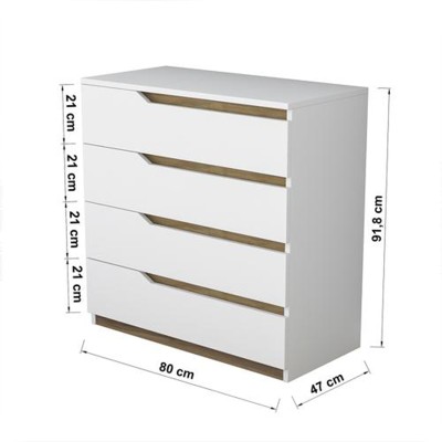 Συρταριέρα Art Maison Liguria - Walnut White (80x47x92εκ) Συρταριέρα Art Maison Liguria - Walnut White (80x47x92εκ)
