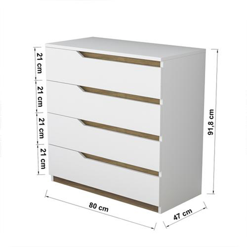 Συρταριέρα Art Maison Liguria - Walnut White (80x47x92εκ) Συρταριέρα Art Maison Liguria - Walnut White (80x47x92εκ)