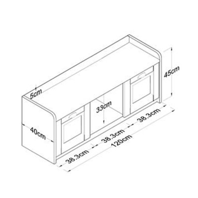 Έπιπλο εισόδου Art Maison Crotone - White Walnut (120x40x45εκ.)