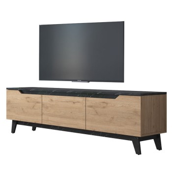Έπιπλο τηλεόρασης Art Maison Πορντενόνε - Black Walnut (180x35x48,5εκ)