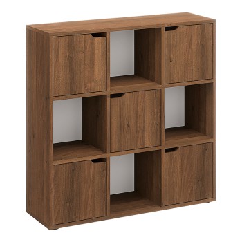 Βιβλιοθήκη Art Maison Paras σε καρυδί απόχρωση 88.5x27.5x89.3εκ
