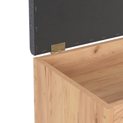 Έπιπλο εισόδου- σκαμπό- παπουτσοθήκη Art Maison Throh σε oak απόχρωση 100x37.2x50εκ