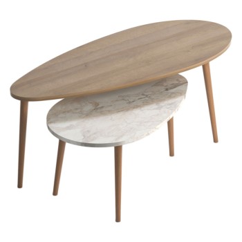 Τραπέζι σαλονιού Art Maison Τζέλα - Natural Beige (116x46x46εκ)