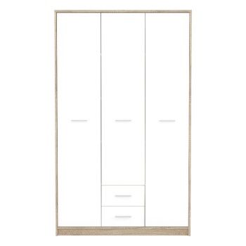 Ντουλάπα ρούχων τρίφυλλη Art Maison Willimantic - Natural White (118.5x54x196.5εκ.)
