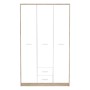 Ντουλάπα ρούχων τρίφυλλη Art Maison Willimantic - Natural White (118.5x54x196.5εκ.)