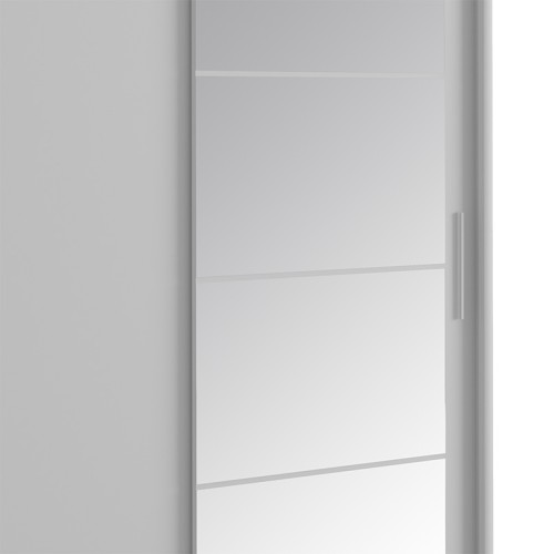 Ντουλάπα ρούχων δίφυλλη με καθρέπτη συρόμενη Art Maison Βερμπάνο - White (180x61x216εκ)