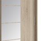 Ντουλάπα ρούχων τρίφυλλη με καθρέπτη συρόμενη Art Maison Βερμπάνο - Sonoma (200x61x216εκ)