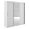 Ντουλάπα ρούχων τρίφυλλη με καθρέπτη συρόμενη Art Maison Βερμπάνο - White (200x61x216εκ)