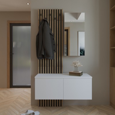 Έπιπλο εισόδου Art Maison Acerra - Natural (100x37x199.5εκ.)