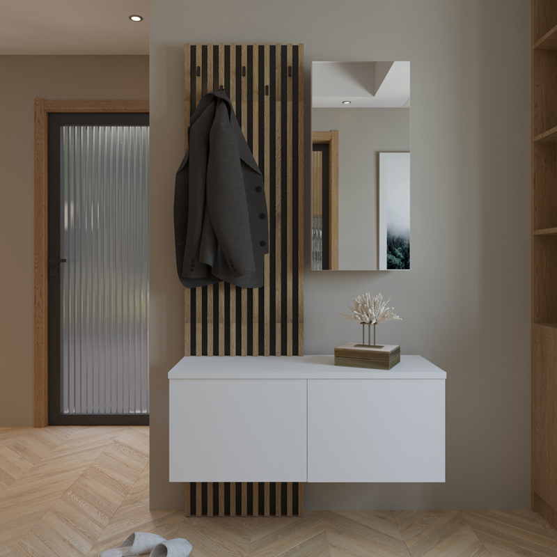 Έπιπλο εισόδου Art Maison Acerra - Natural (100x37x199.5εκ.)