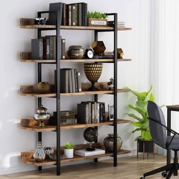 Βιβλιοθήκη Art Maison Zerba - Wallnut Black (119x27x185εκ.) Βιβλιοθήκη Art Maison Zerba - Wallnut Black (119x27x185εκ.)