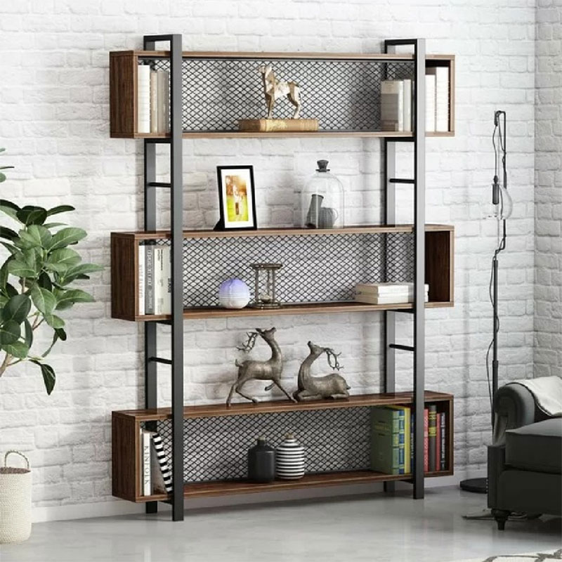 Βιβλιοθήκη Art Maison Lancaster - Walnut Black (120x27x185εκ.) Βιβλιοθήκη Art Maison Lancaster - Walnut Black (120x27x185εκ.)