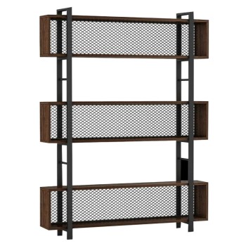 Βιβλιοθήκη Art Maison Lancaster - Walnut Black (120x27x185εκ.) Βιβλιοθήκη Art Maison Lancaster - Walnut Black (120x27x185εκ.)