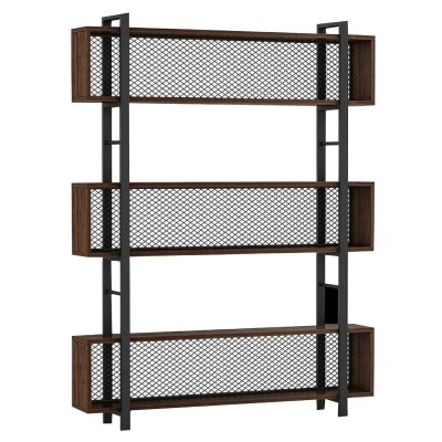 Βιβλιοθήκη Art Maison Lancaster - Walnut Black (120x27x185εκ.) Βιβλιοθήκη Art Maison Lancaster - Walnut Black (120x27x185εκ.)