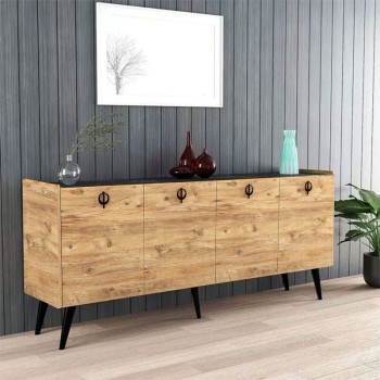 Μπουφές Art Maison Bitonto - Oak Charcoal (180x40x79εκ.)