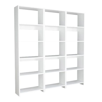 Βιβλιοθήκη Art Maison Pawmi σε λευκή απόχρωση 146x22x123εκ